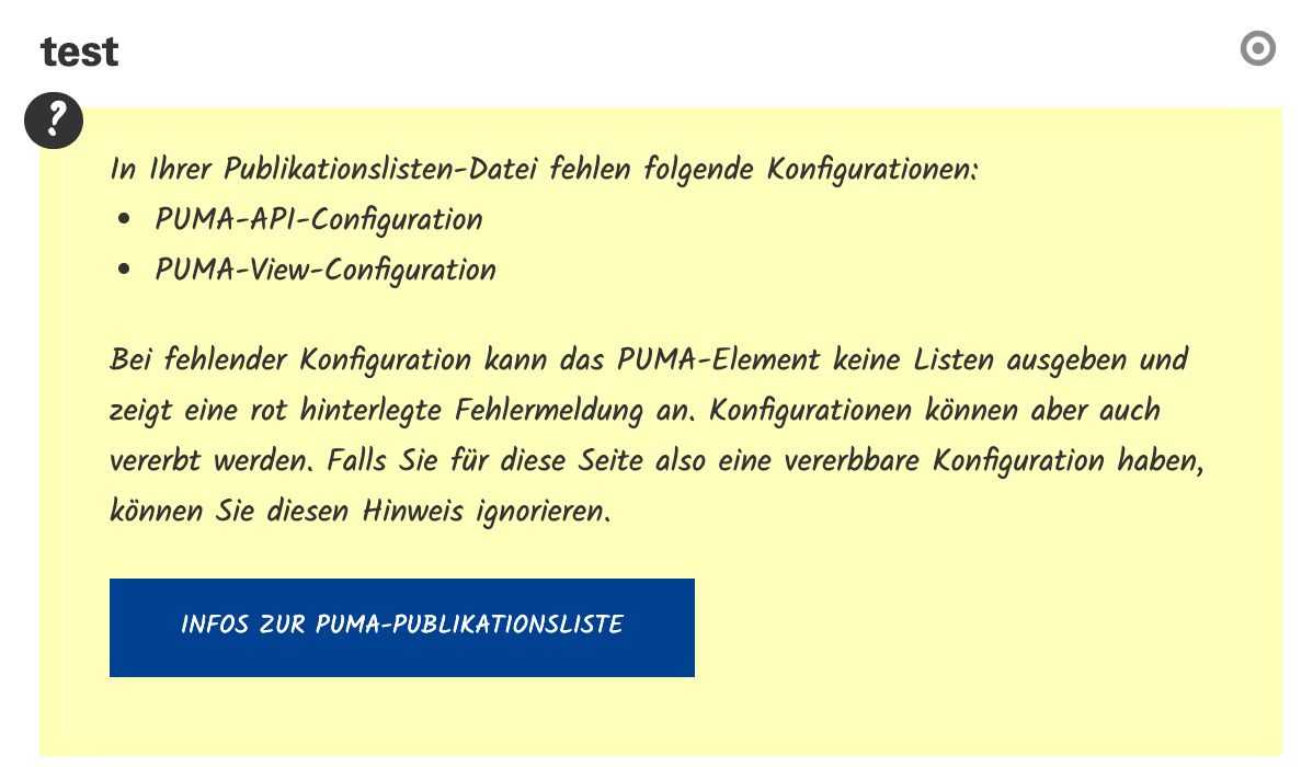 puma-fehlermeldung